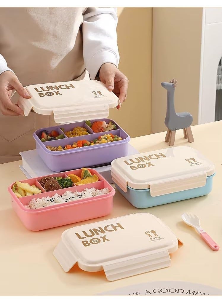 موبكوس طقم حافظة طعام وعلبة غداء وزمزمية سعة كبيرة  أقسام مانعة للتسرب آمنة للاستخدام في الميكروويف خالية من البيسفينول للأطفال والكبار لون بنفسجي - Image 5